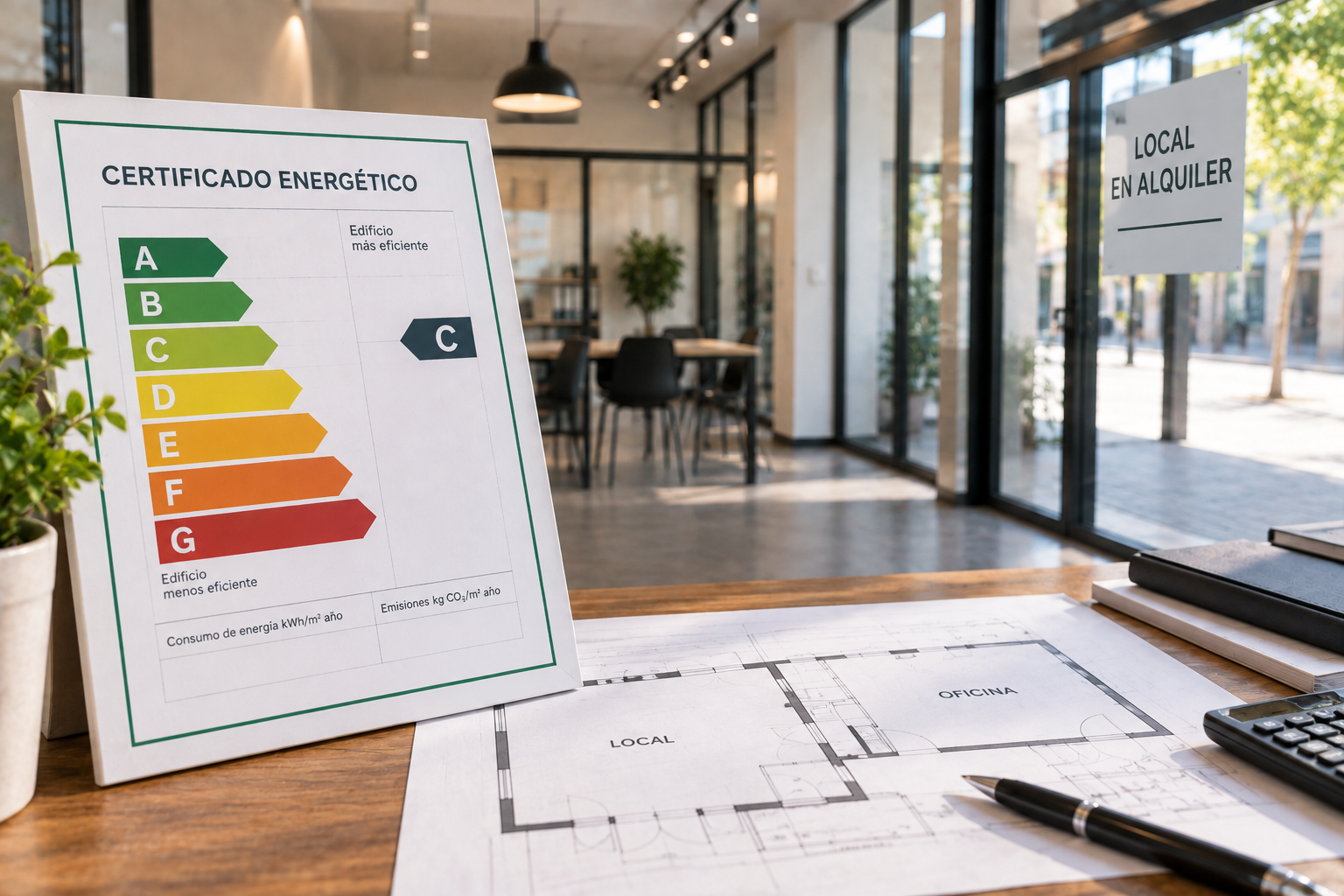 Certificado energético para locales y oficinas